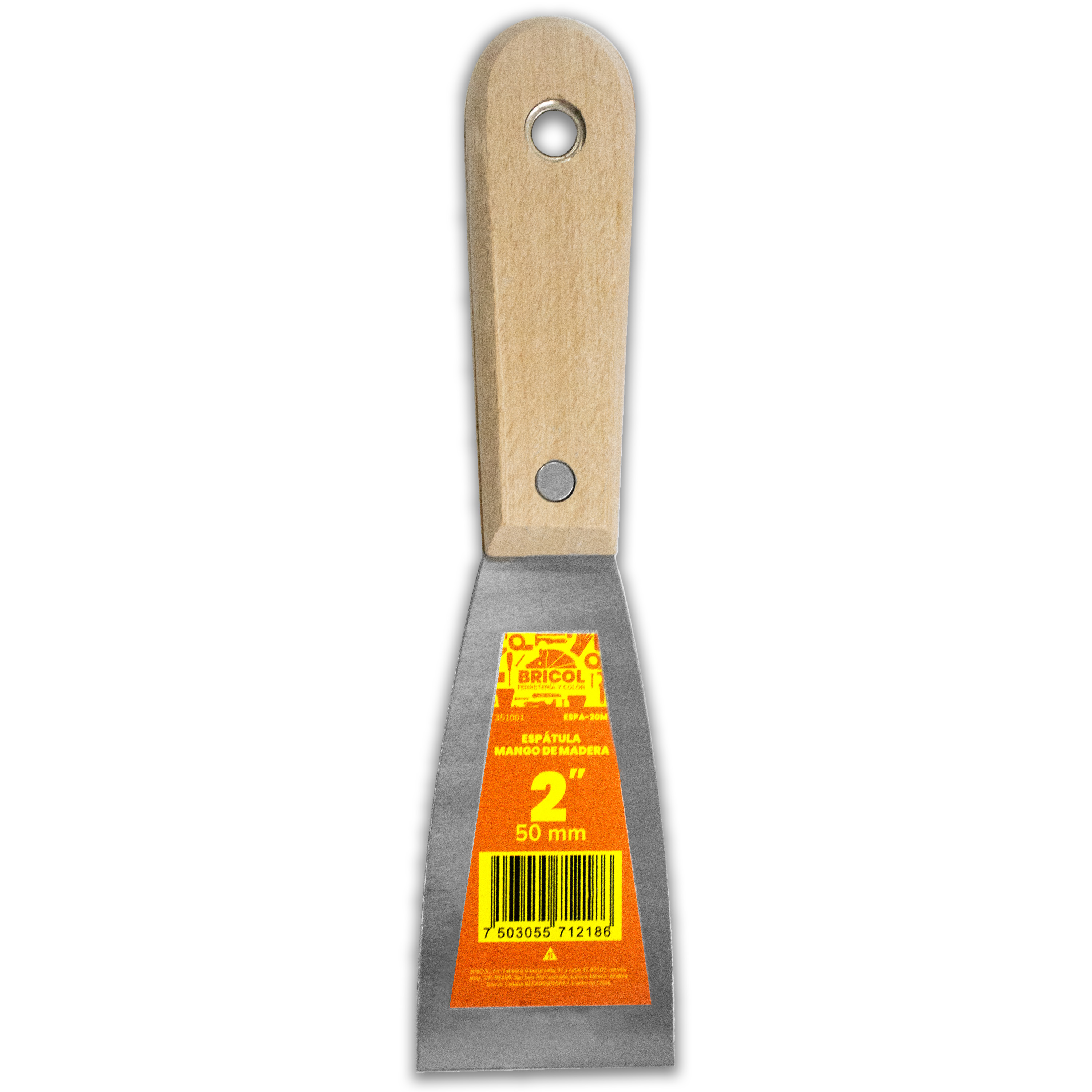 ESPATULA MANGO DE MADERA 2"