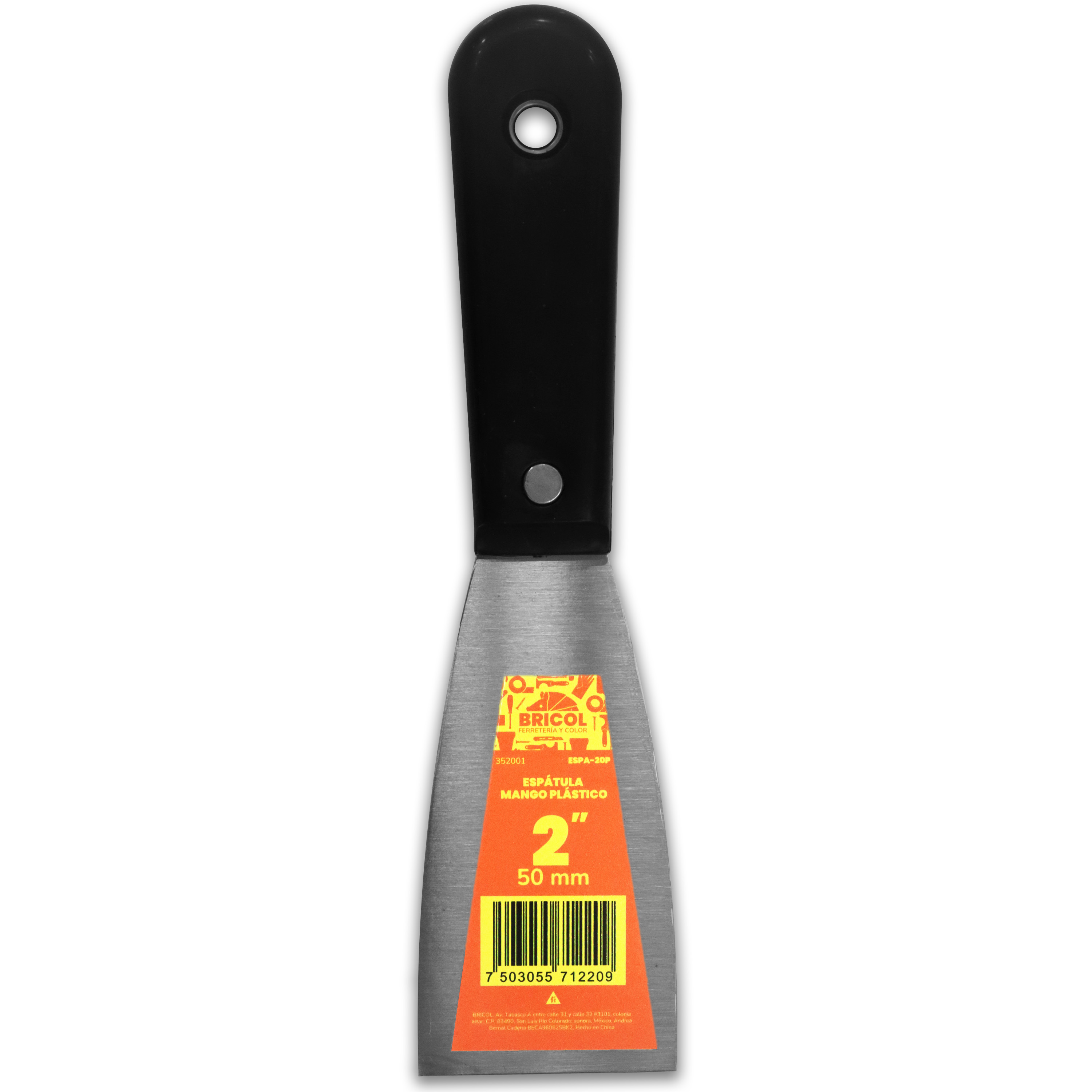 ESPATULA MANGO PLASTICO NEGRO 2"